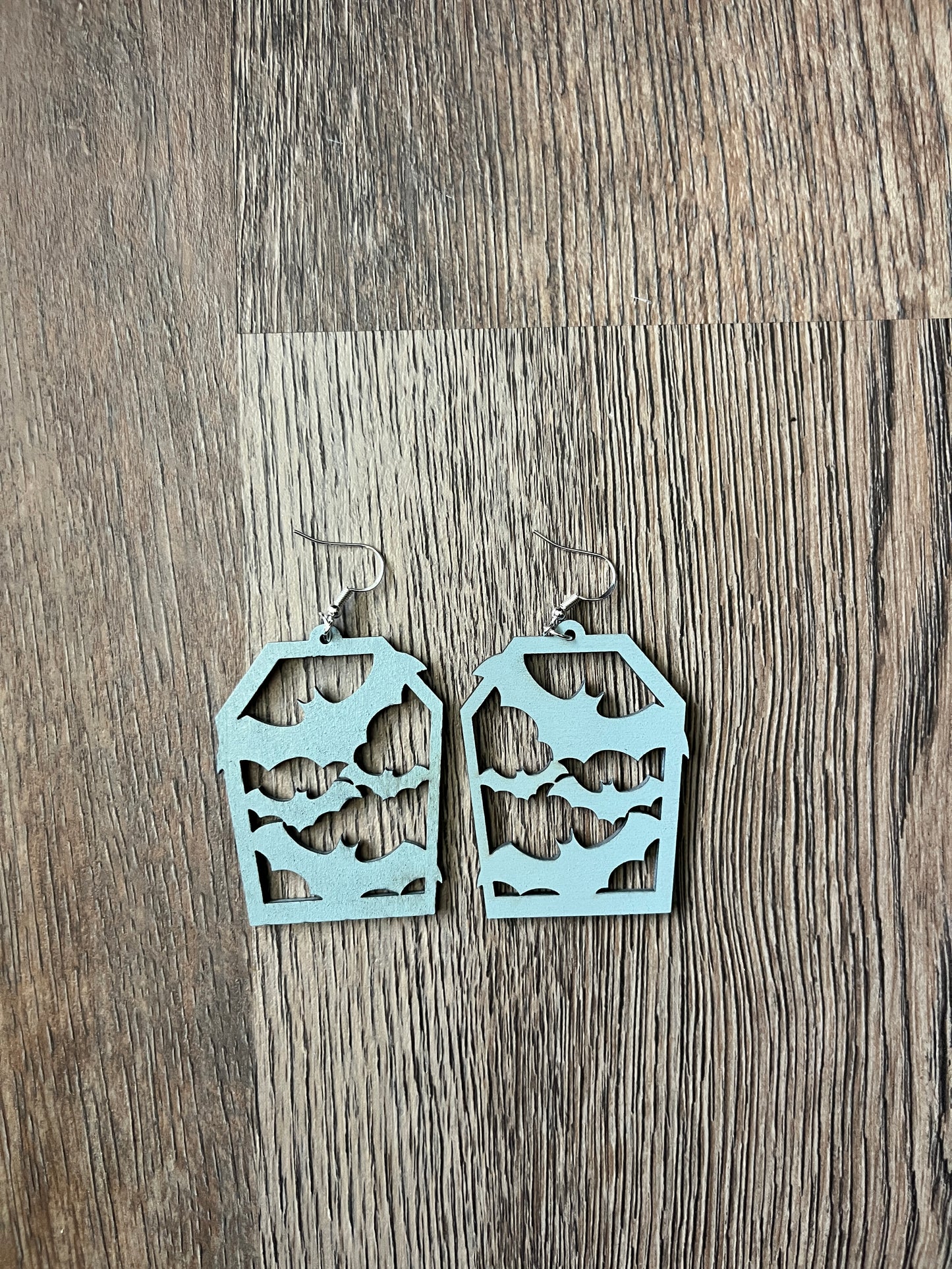 Tombstone Bats Halloween Earrings