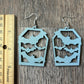 Tombstone Bats Halloween Earrings