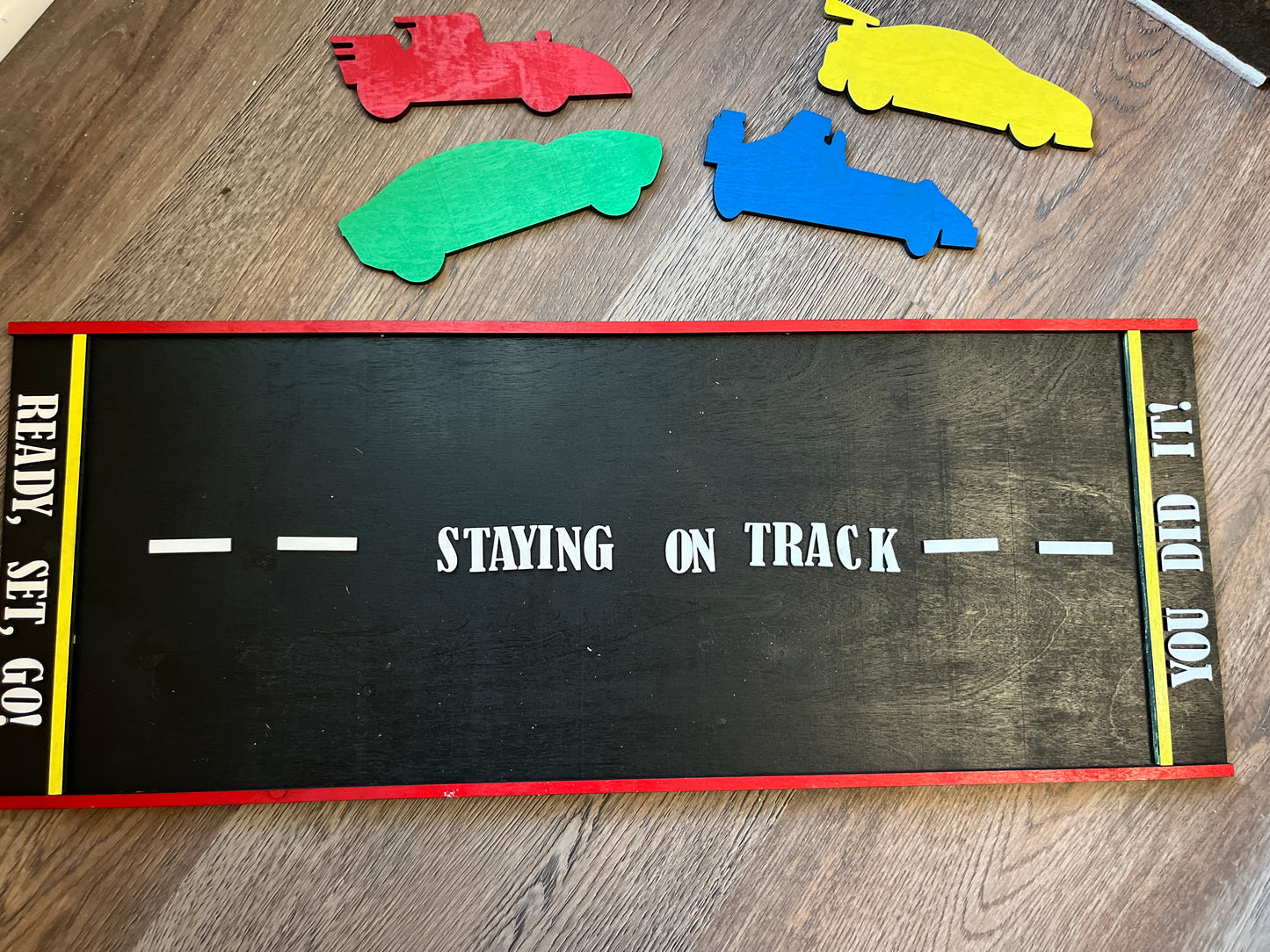 "Staying On Track" Racer Board