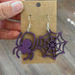 Spider and Web Halloween Earrings