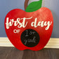 First Day of School Apple Picture Sign