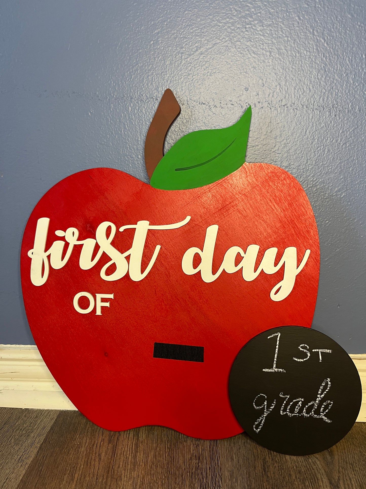 First Day of School Apple Picture Sign