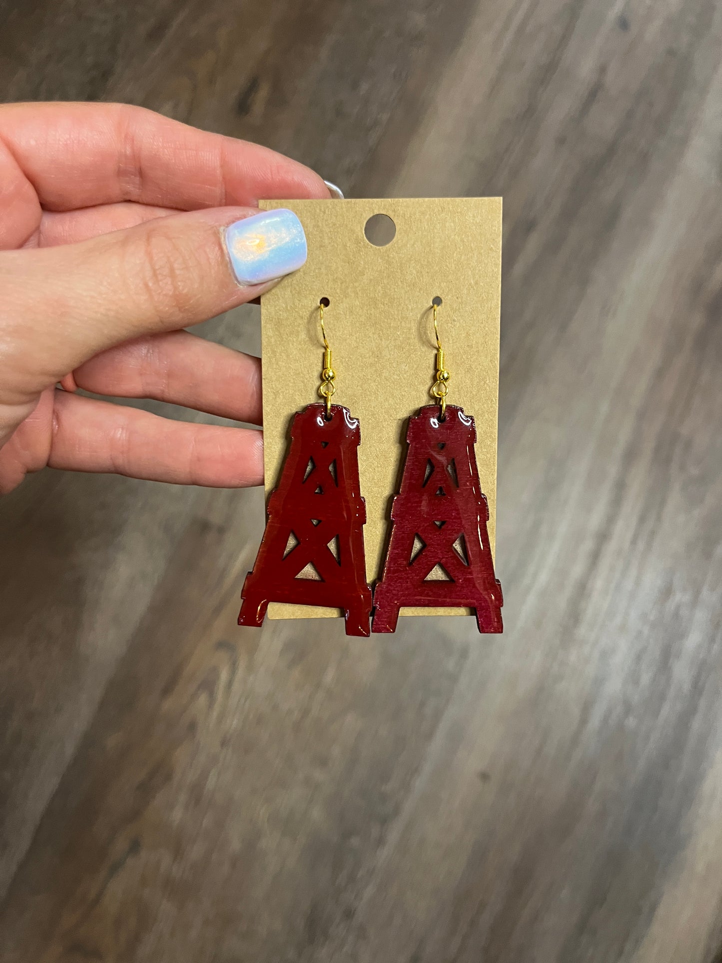 Pearland Oilers Rig Earrings