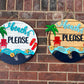 Beach Please Summer Door Hanger