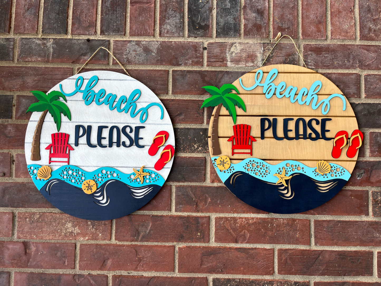 Beach Please Summer Door Hanger