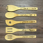 Engraved Bamboo Spatulas