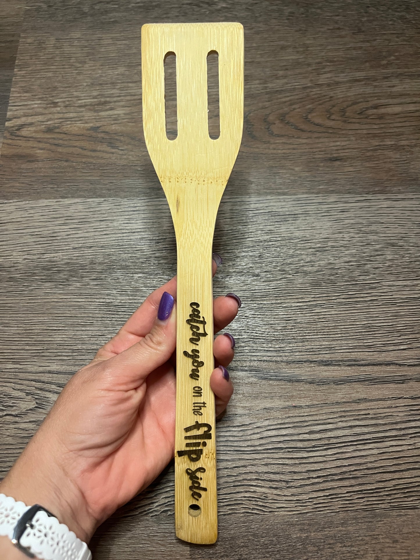 Engraved Bamboo Spatulas