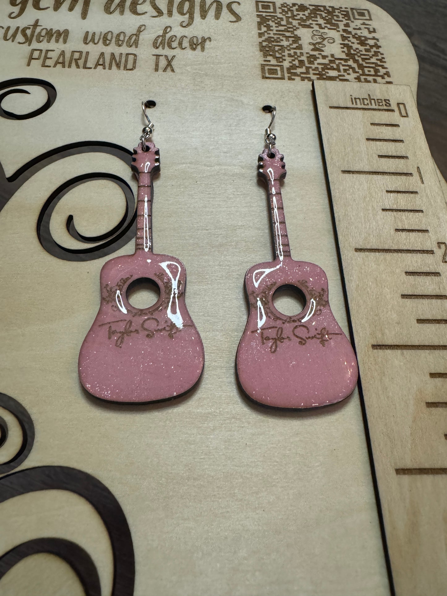 Taylor Swift Guitar Earrings