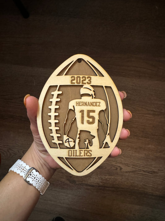 Personalized Football Ornament/Magnet