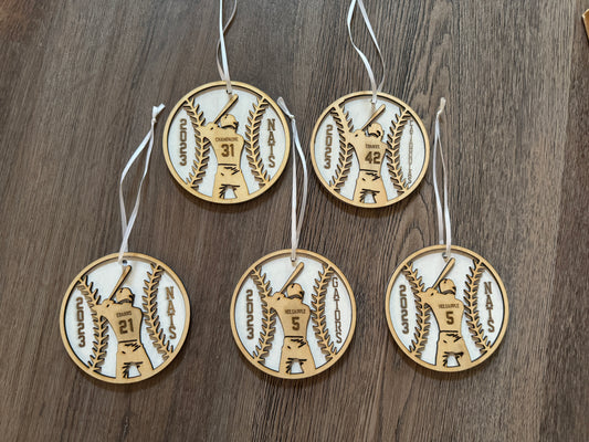 Personalized Baseball Ornament/Magnet