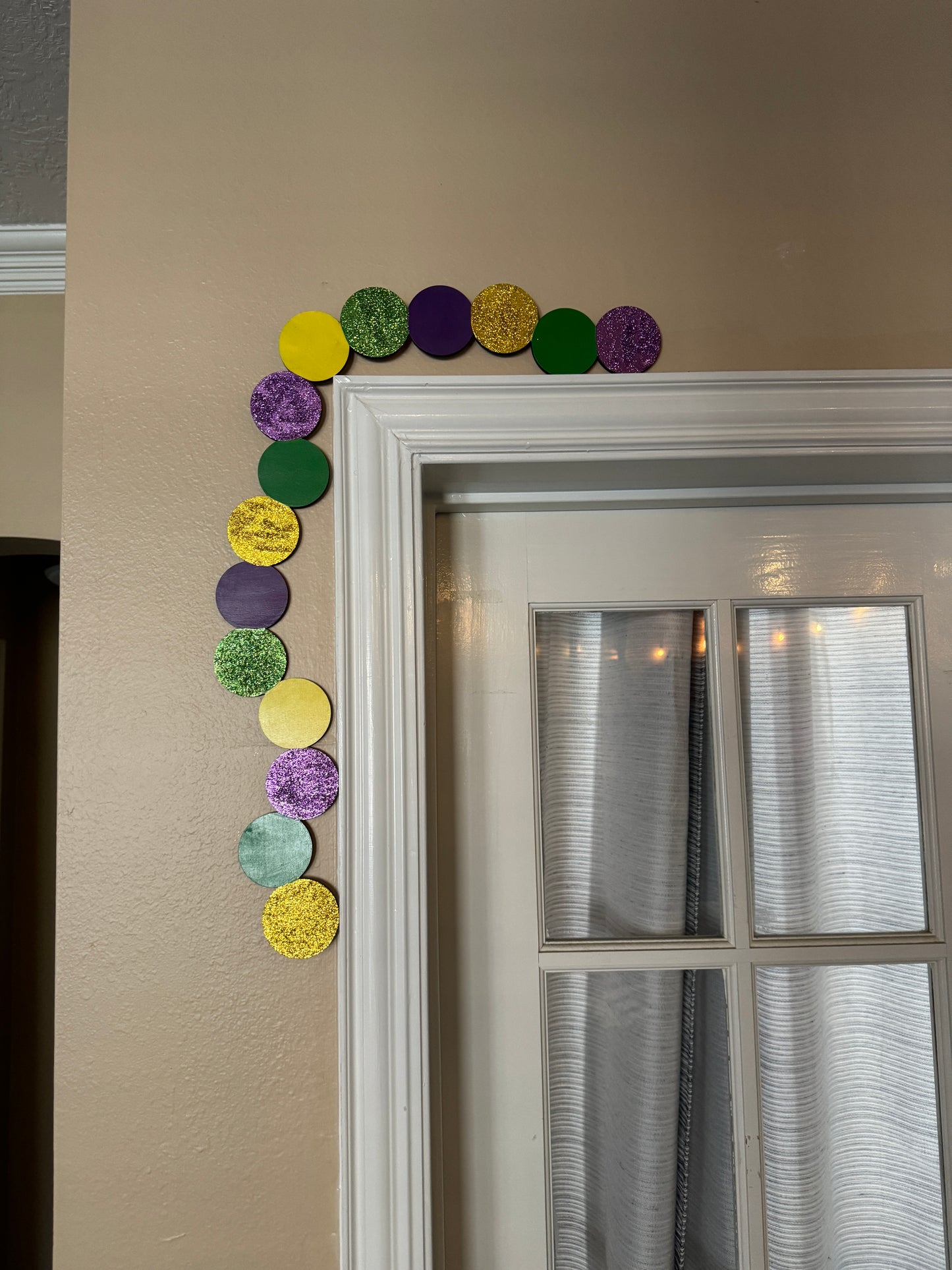 Mardi Gras Beads Door Frame Topper