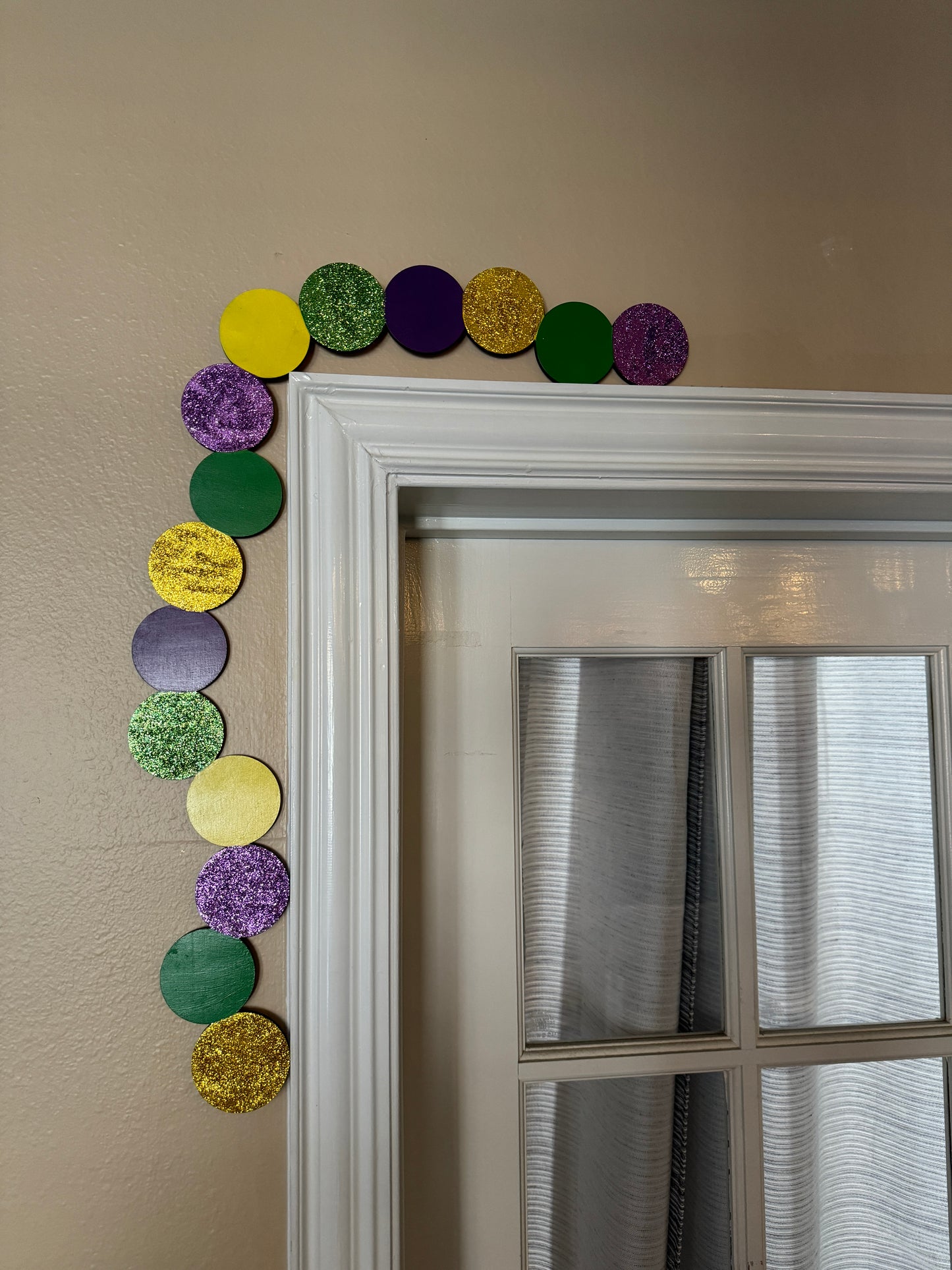 Mardi Gras Beads Door Frame Topper