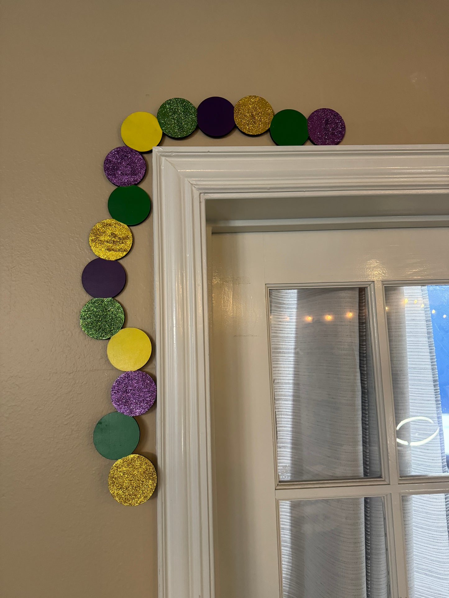 Mardi Gras Beads Door Frame Topper