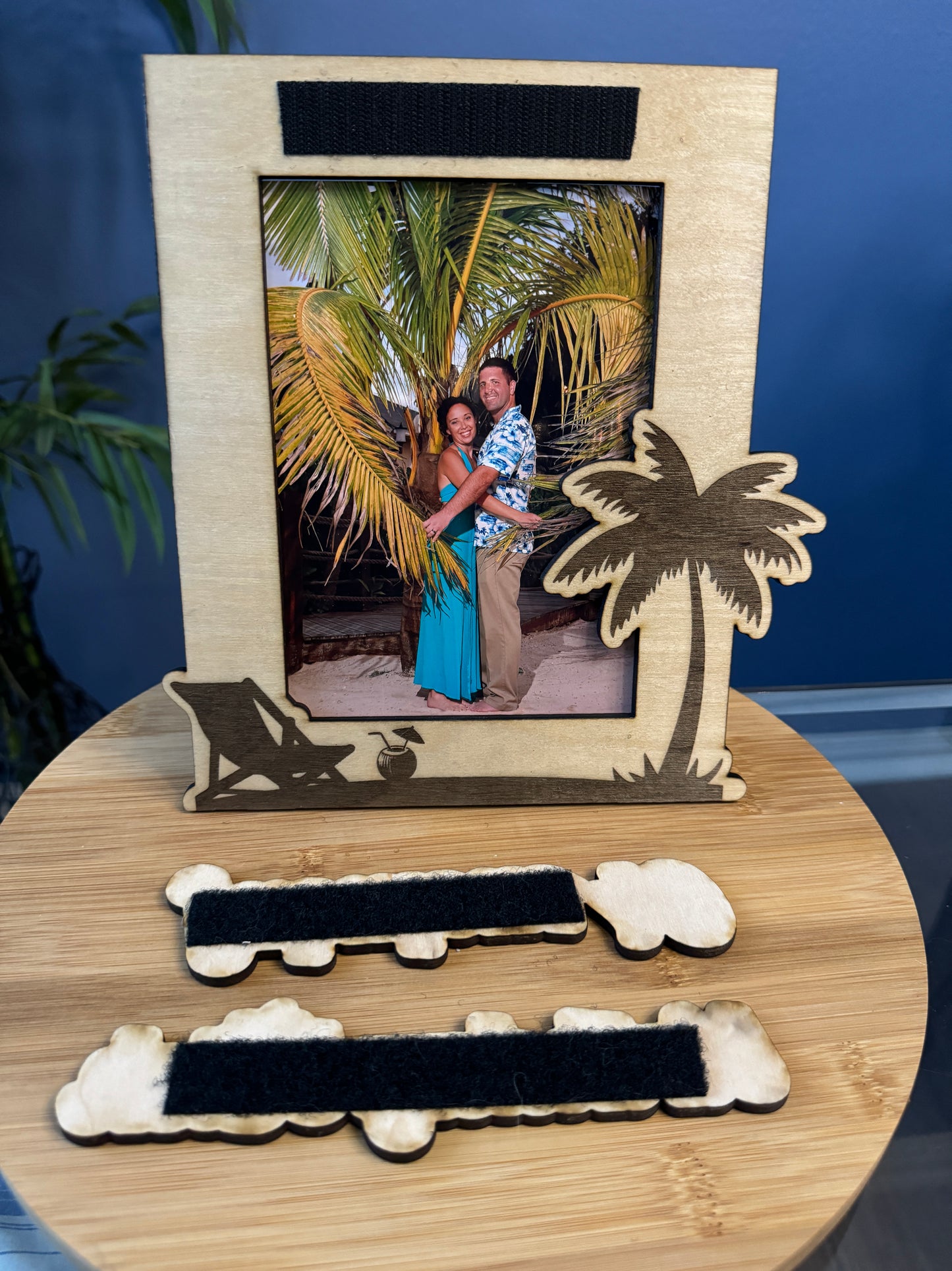 Engraved Beach Frame with interchangeable phrases