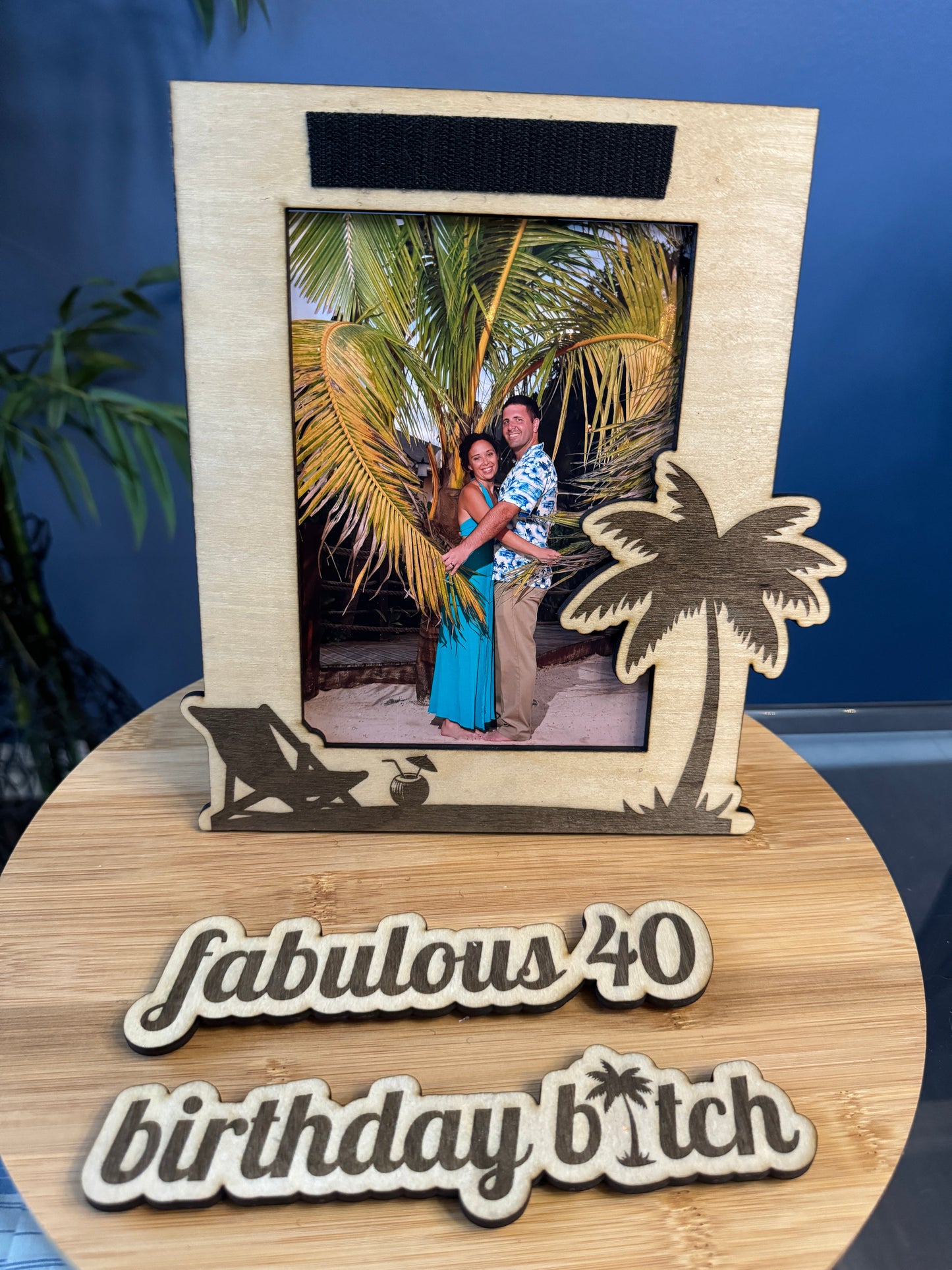 Engraved Beach Frame with interchangeable phrases