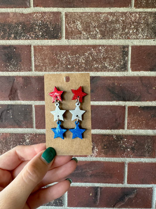 Patriotic Star Earrings