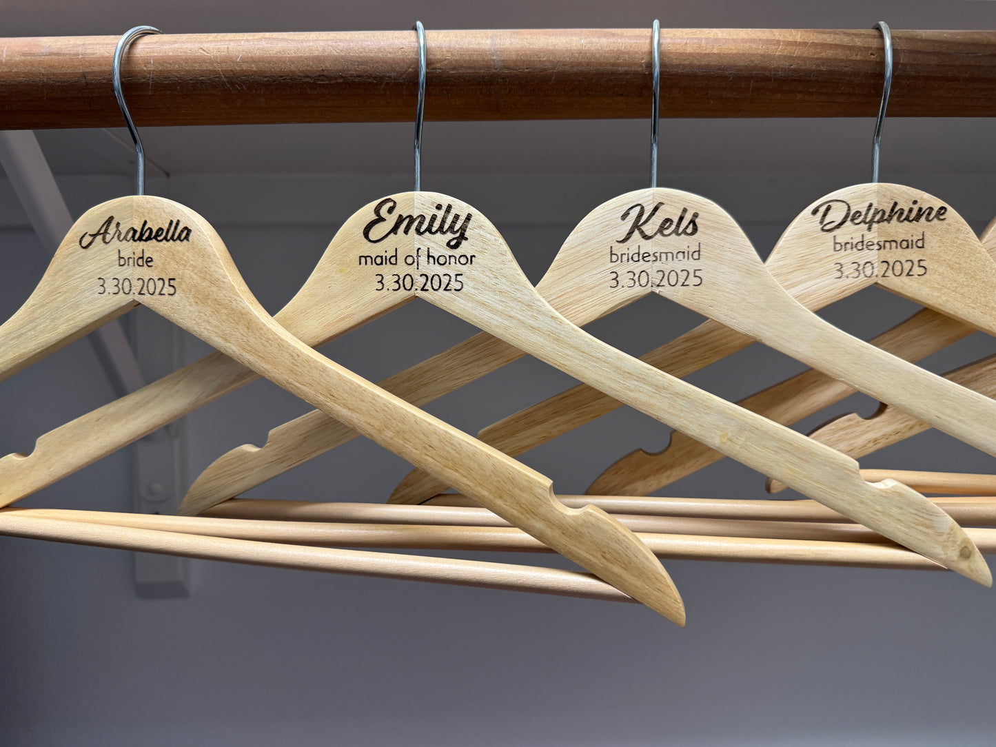 Engraved Wedding Dress Hangers