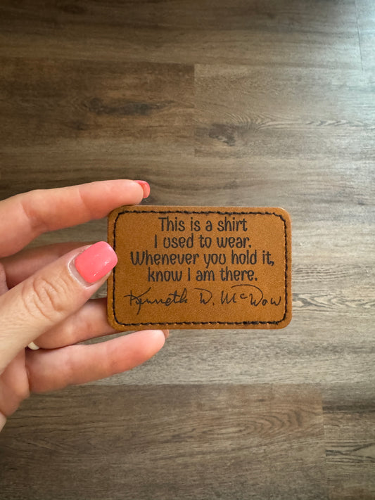 Engraved Personalized Leather Patch