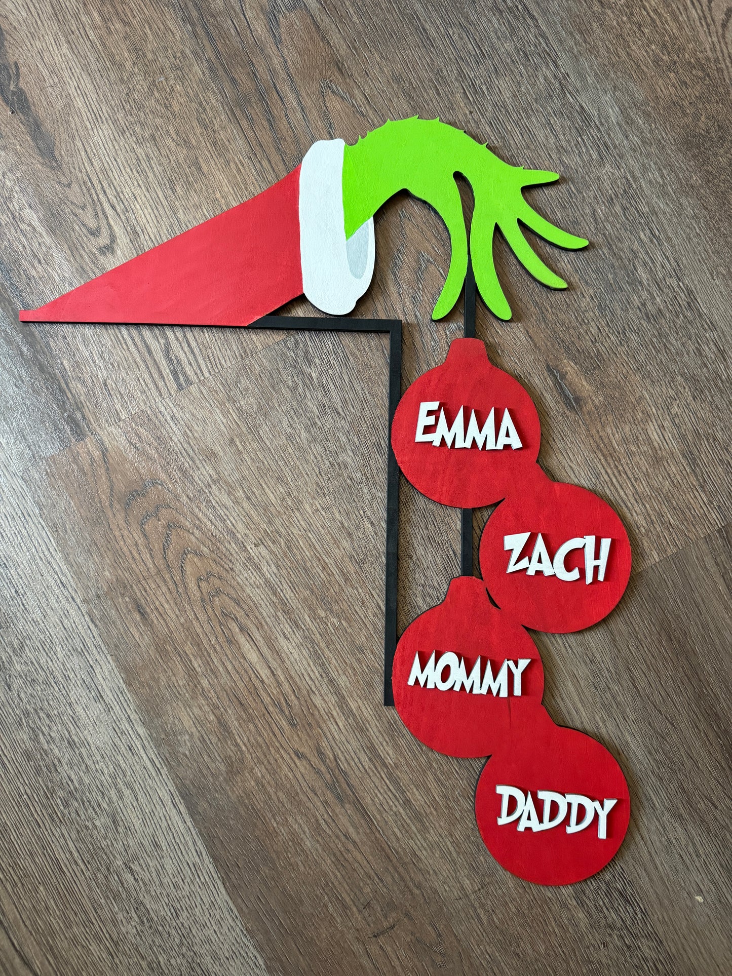 Personalized Grinch Hand Door Corner