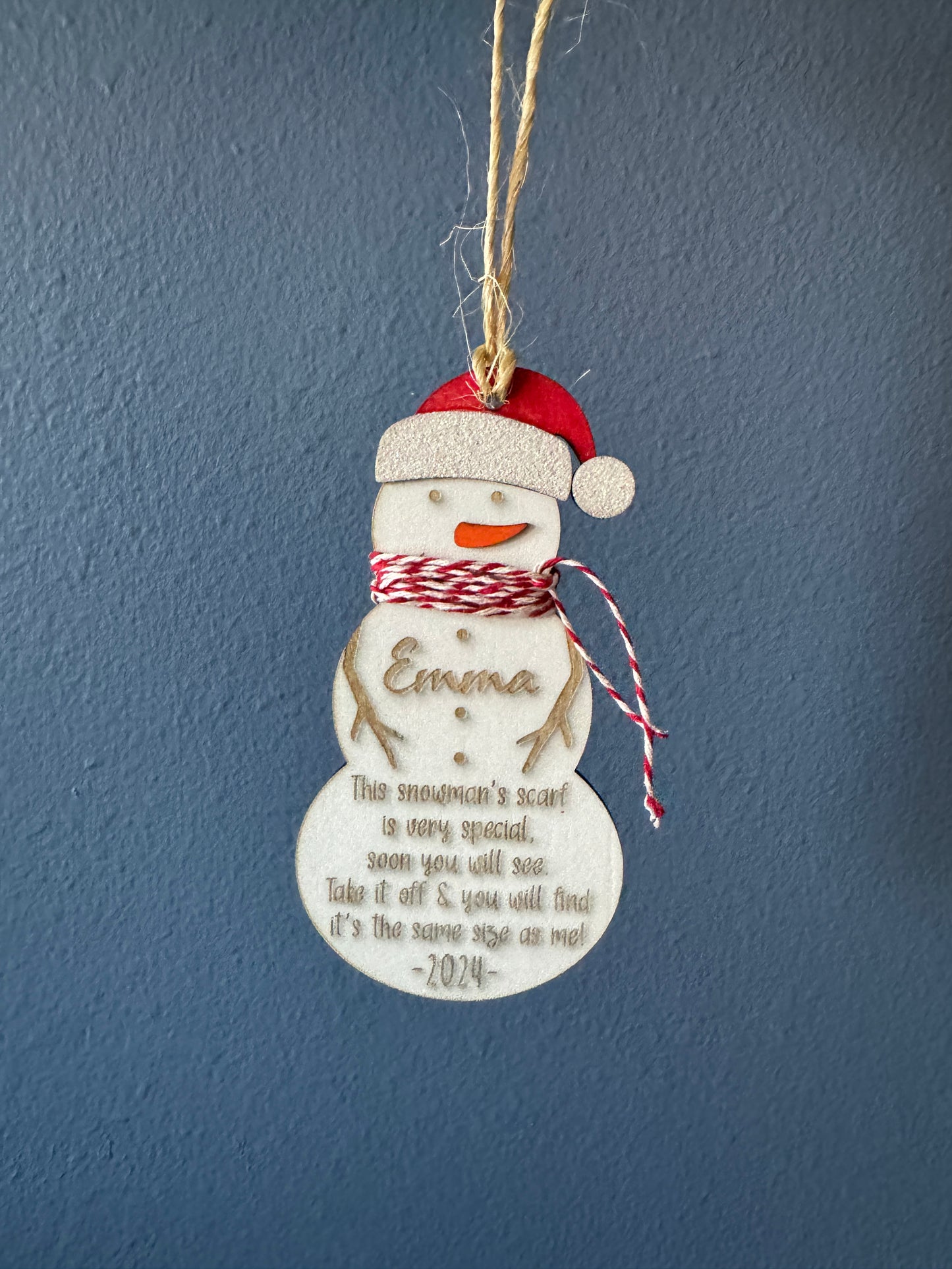 Snowman Height Ornament