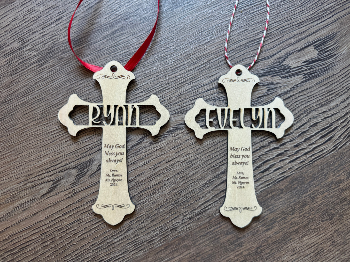 Personalized Cross Ornament