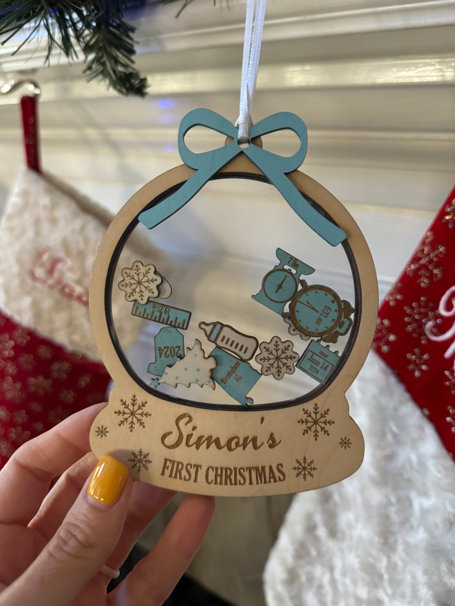 Baby's First Christmas Snowglobe Ornament