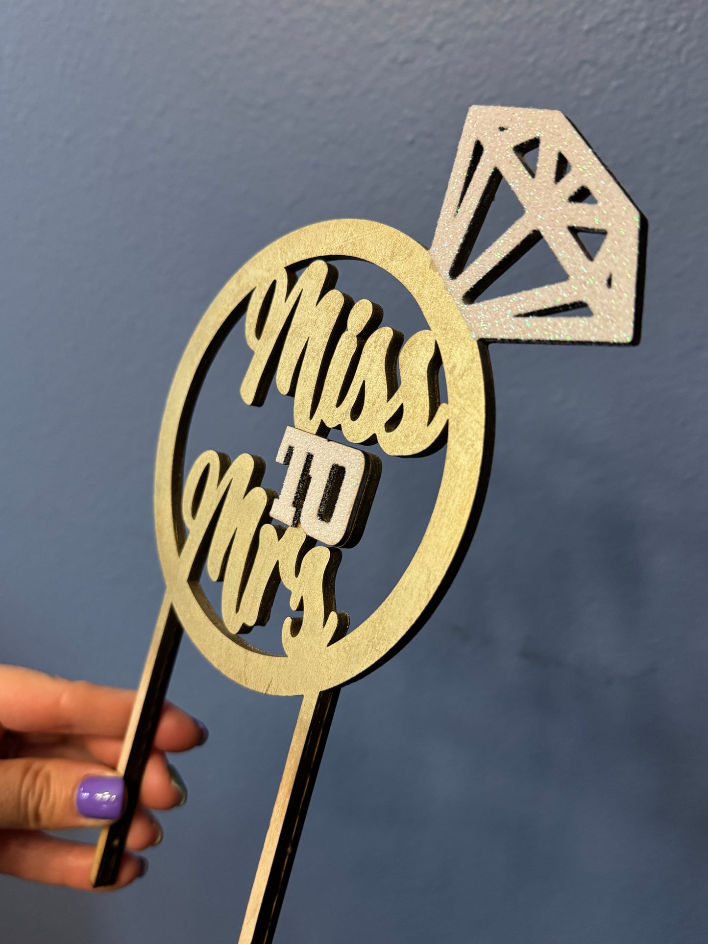 Miss to Mrs Bridal Cake Topper