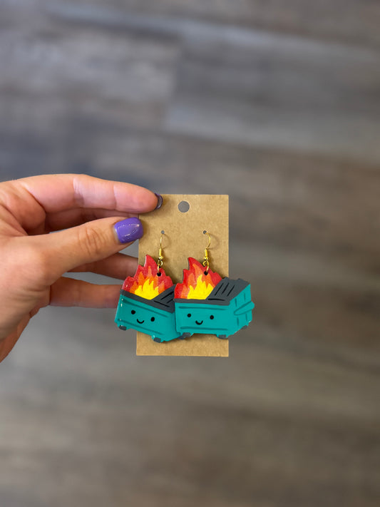 Dumpster Fire Earrings