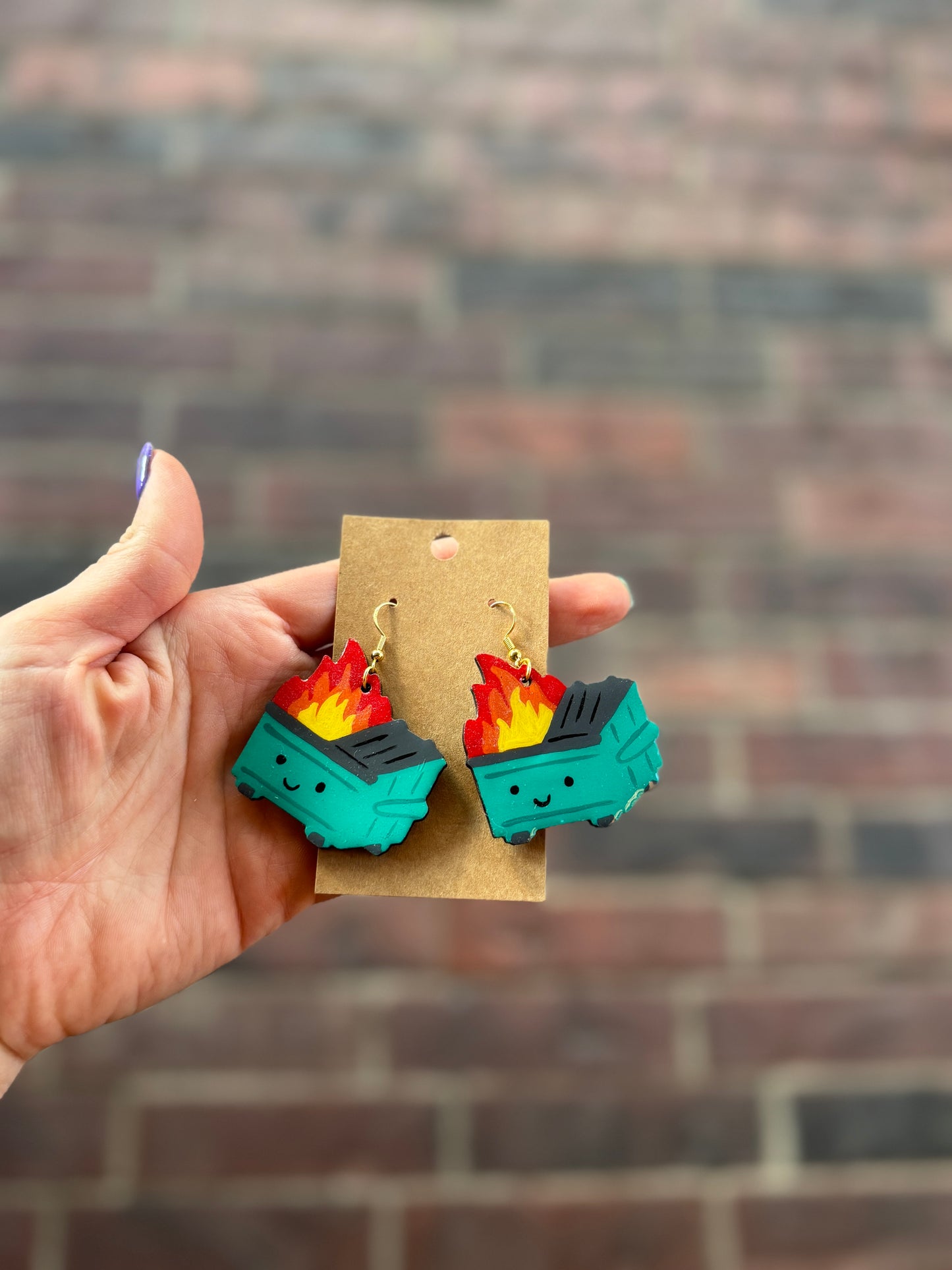 Dumpster Fire Earrings