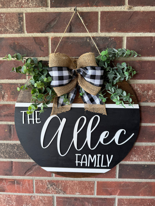 Family Welcome Sign