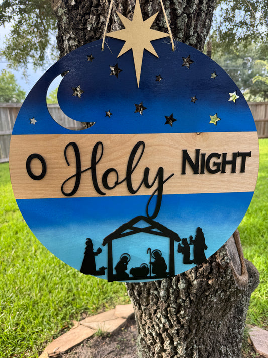 O Holy Night Door Hanger