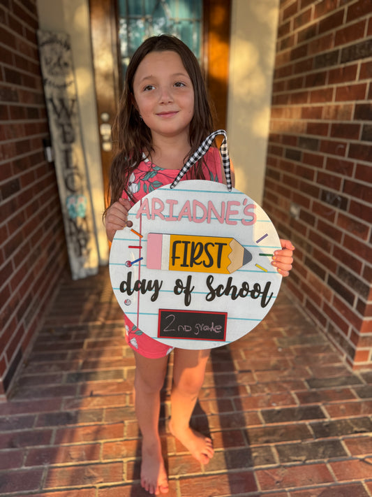 Digital Cut File for Interchangeable Fist Day of School Sign