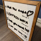 I love you handwritten frame