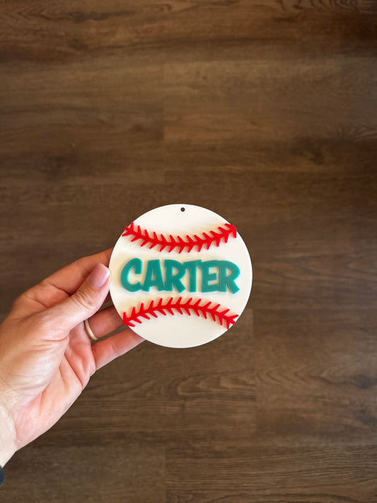 Personalized Baseball Name Tag