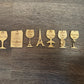 Engraved Wood Earrings