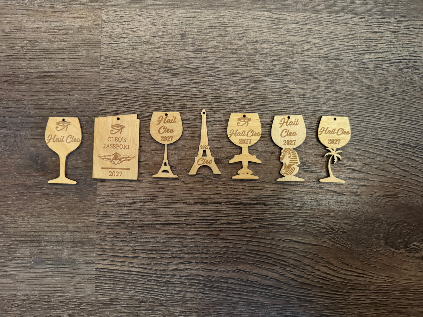 Engraved Wood Earrings