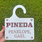 Car line name sign