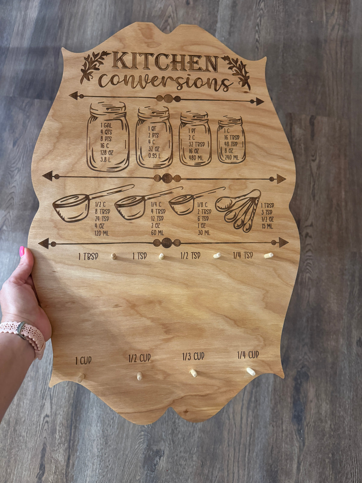 24" Measuring Spoons Conversion Chart