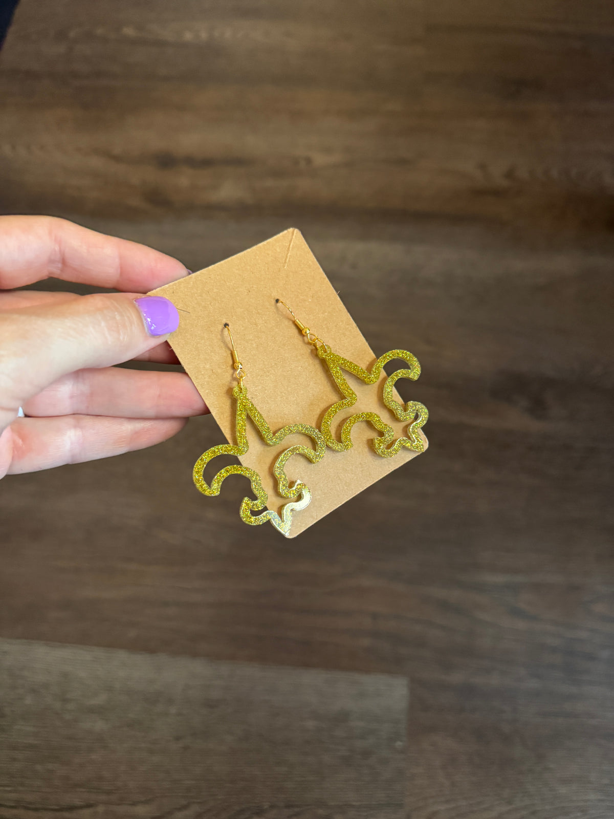 Saints fluer de lis earrings