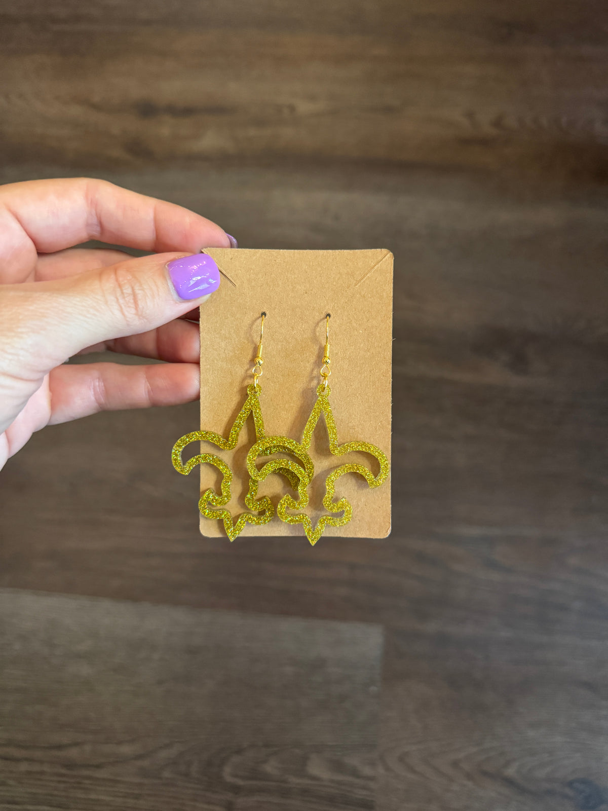 Saints fluer de lis earrings