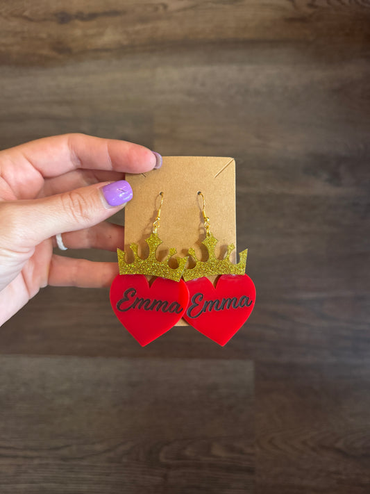 Queen of Hearts Snake Eyes Earrings