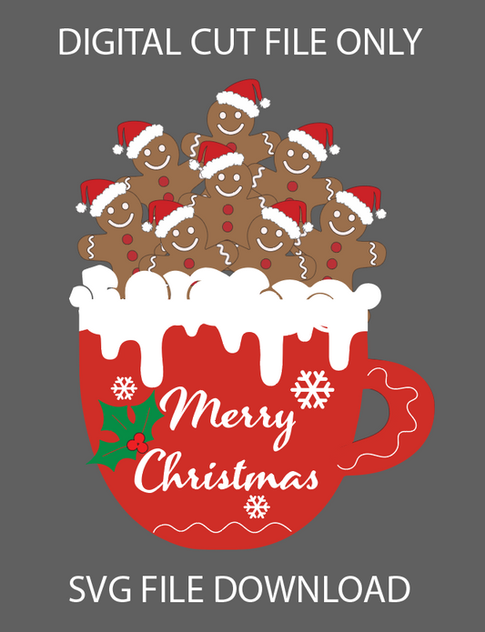 Digital Cut file for Gingerbread Cocoa Cup