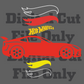 Digital Cut File for Race Car Sign