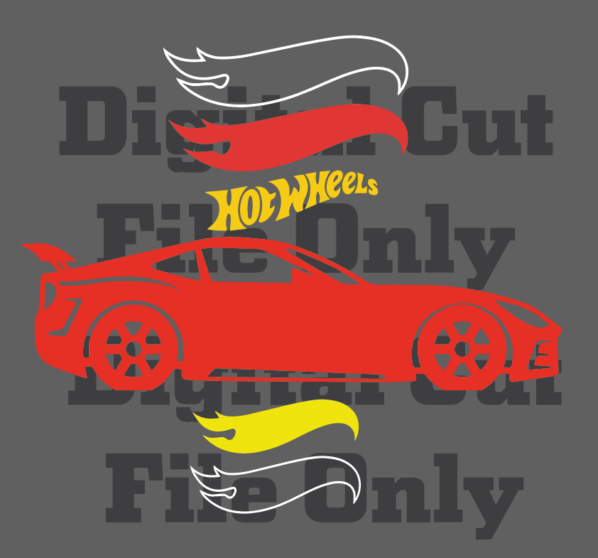 Digital Cut File for Race Car Sign