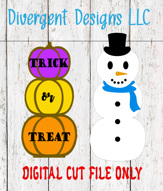 Digital cut file for 2-sided pumpkins