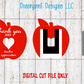 Digital cut file for apple gift card holder