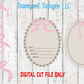 Fancy Bow Frame SVG digital cut file