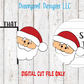 Digital cut file for peaking Santa