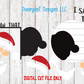 Digital cut file for peaking Santa