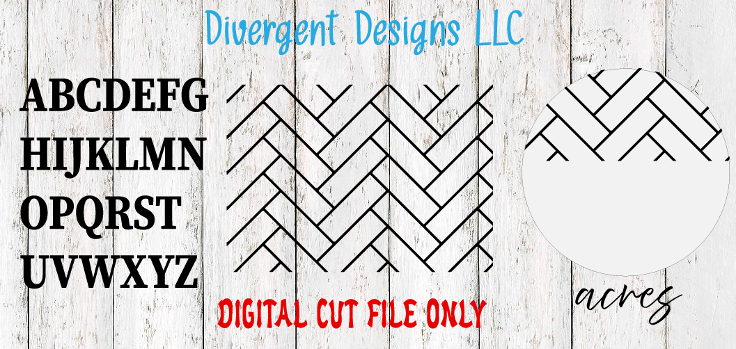 Digital cut file for family acres door hanger